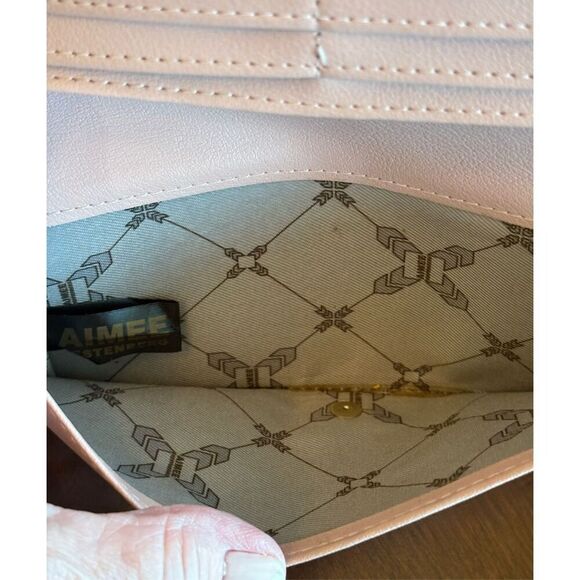 AIMEE KESTENBERG - EUC "Marietta" Flat Bifold Wallet in Blush Pink Vegan Leather - Picture 7 of 12